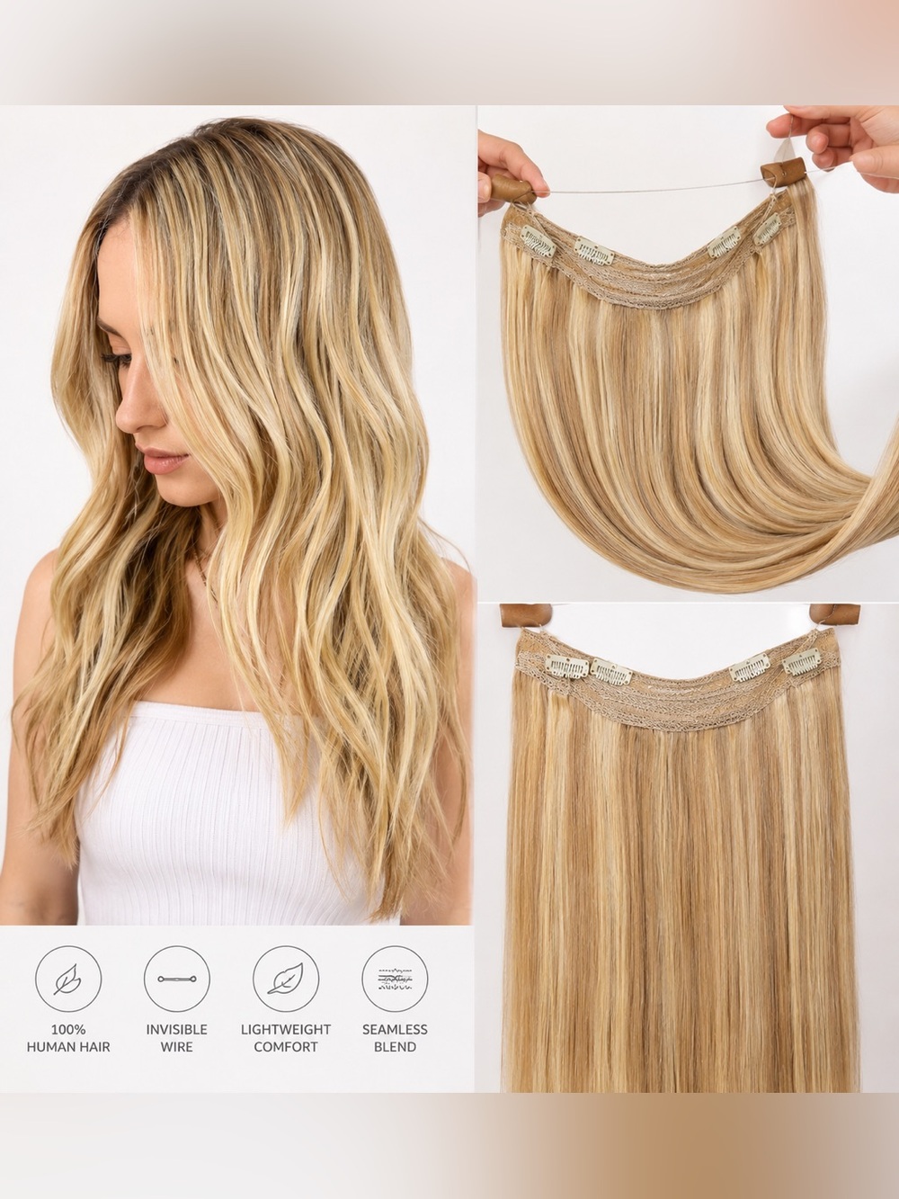 Cream and Gold Hair Accessories Elegant Design